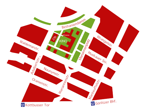 Freiluftkino Kreuzberg Lageplan